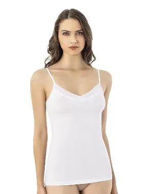 Kota Yakası Tüllü İnce Askılı Bayan Modal Atlet Kota 6609 - Alternatif Görünüm