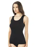 Bambu Geniş Askılı Kadın Atlet Kota 6612 Siyah detay görünüm