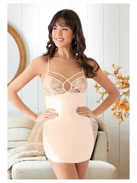 Miss Laris Krem Saten Gecelik Miss Laris 2077