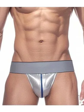 La Blinque Geniş Lastikli Deri Fermuarlı Erkek String La Blinque 15815