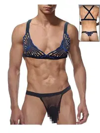 La Blinque Kelebekli Erkek Fantazi Sütyen String Takım La Blinque15842