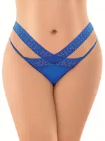 Lacivert Dantel Şeritli Fantezi Kadın Külot NightLight 9154-2 Lacivert