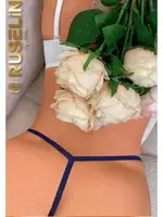 Lacivert Dantel Tanga Külot Ruselin 8057 Lacivert detay görünüm