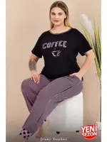 Lady Büyük Beden Pijama Kısa Kollu 11009 farklı açı