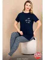 Lady Lacivert Tayt Pijama Takımı Lady 12493 farklı açı