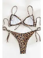 Leopar Desenli Bağlamalı Tasarim Bikini Takımı Angelsin MS 4376 Leopar görsel 5