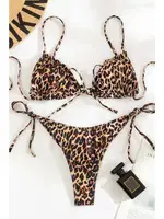 Leopar Desenli Belden Ayarlı Bağlamalı Bikini Altı Angelsin MS 43768 Leopar farklı açı