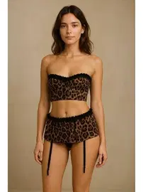 Venlisa Leopar Desenli Mini Etek Venlisa V4101