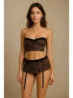 Leopar Desenli Mini Etek Venlisa V4101 Görsel