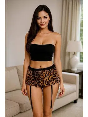 Venlisa Leopar Desenli Mini Etek Venlisa V4101 - Alternatif Görünüm