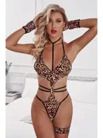 Leopar Fantezi Seksi Mayokini SHE 2015 Kahverengi detay görünüm