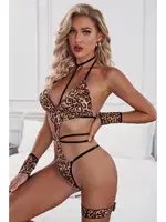 Leopar Fantezi Seksi Mayokini SHE 2015 Kahverengi farklı açı