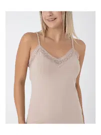 Confeo Likralı Dantelli İnce Aakılı Kadın Atlet Confeo C801-008