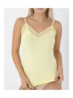 Likralı Dantelli İnce Aakılı Kadın Atlet Confeo C801-008 Sarı görsel 5