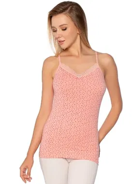 Gümüş Likralı İnce Askılı Empirme Desenli Kadın Atlet Gümüş 3096 - 6 Adet - Alternatif Görünüm