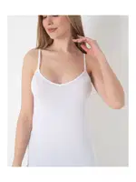 Likralı İp Askılı Kadın Atlet Confeo C801-001  Beyaz görsel 7