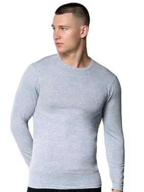 Gümüş Likralı Uzun Kollu Erkek Fanila Atlet Gümüş 4022 - Alternatif Görünüm