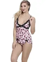 Love Öpücük Desenli Erotik Midi Gecelik SHE 1298 Beyaz