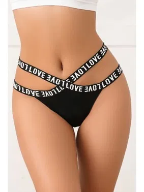 missisX Love Yazılı Pencereli Fantazi Kadın Külot MissisX 1020