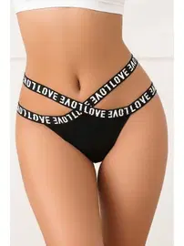 missisX Love Yazılı Pencereli Fantazi Kadın Külot MissisX 1020