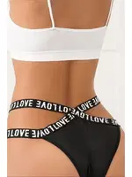 Love Yazılı Pencereli Fantazi Kadın Külot MissisX 1020 Siyah görsel 4