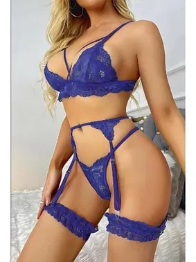 missisX Mavi Dantel Jartiyer Takım missisX 62004