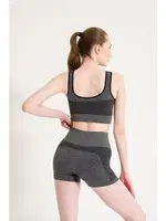 Melanjlı Dikişsiz Kalın Askılı Sporcu Sütyeni FormActive 1710 Siyah görsel 13