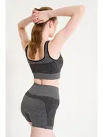 Melanjlı Dikişsiz Kalın Askılı Sporcu Sütyeni FormActive 1710 Siyah görsel 14