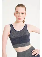 Melanjlı Dikişsiz Kalın Askılı Sporcu Sütyeni FormActive 1710 Lacivert görsel 10