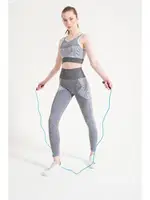 Toparlayıcı Dikişsiz Yüksek Bel Melanjlı Spor Tayt FormActive 1700 Beyaz