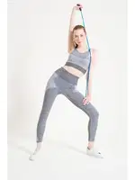 Toparlayıcı Dikişsiz Yüksek Bel Melanjlı Spor Tayt FormActive 1700 Beyaz detay görünüm