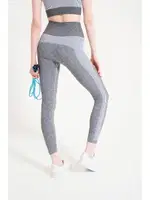 Toparlayıcı Dikişsiz Yüksek Bel Melanjlı Spor Tayt FormActive 1700 Beyaz farklı açı