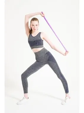 FormActive Melanjlı Toparlayıcı Dikişsiz Yüksek Bel Lacivert Spor Tayt FormActive 1700 - Alternatif Görünüm