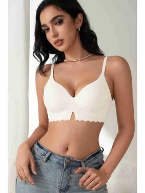 Merry See Balensiz Çıkarılabilir Pedli Lazer Kesim Sütyen Krem Merry See MSB8808 Krem - Alternatif Görünüm