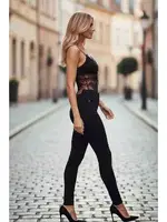 Merry See Dantel İşlemeli Siyah Şık Body Gecelik Siyah farklı açı