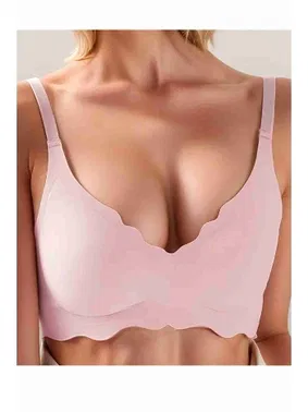 Merry See Dikişsiz Balensiz Çıkarılabilir Pedli Lazer Kesim Görünmez Sütyen Merry See AN2000 Pembe - Alternatif Görünüm