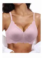 Dikişsiz Balensiz Çıkarılabilir Pedli Lazer Kesim Görünmez Sütyen Merry See AN2000 Pembe Pembe farklı açı