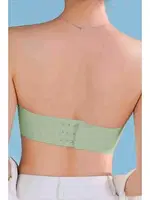 Dikişsiz Balensiz Çıkarılır Pedli Lazer Kesim Kaydırmaz Şeffaf Silikonlu Straplez Sütyen Merry See AN2003 Yeşil Yeşil farklı açı