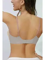 Balensiz Dikişsiz Desteksiz Lazer Kesim Görünmez Sütyen Merry See MSB5699 Bej Bej farklı açı
