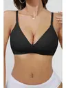 Dikişsiz Balensiz Desteksiz Lazer Kesim İzbırakmaz Görünmez Sütyen Merry See MSB5699 Siyah