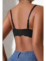 Dikişsiz Balensiz Hafif Destekli Kalp Detay Lazer Kesim Sütyen Merry See MSB9975 Siyah Siyah görsel 4