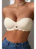 Dikişsiz Balensiz Hafif Destekli Kalpli Lazer Kesim Görünmez Sütyen Merry See MSB9975 TEN Ten farklı açı