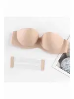 Dikişsiz Balensiz Hafif Destekli Lazer Kesim Görünmez Straplez Sütyen Merry See MSB7762 TEN Ten görsel 4