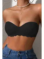 Dikişsiz Balensiz Hafif Destekli Lazer Kesim Görünmez Sütyen Merry See MSB2471 Siyah Siyah farklı açı