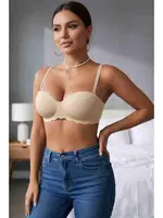 Dikişsiz Balensiz Hafif Destekli Lazer Kesim Görünmez Sütyen Merry See MSB2471 TEN Ten