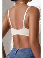 Dikişsiz Balensiz Hafif Destekli Parlak Lazer Kesim Görünmez Sütyen Merry See MSB7758 Krem Krem farklı açı