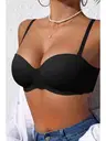 Merry See Dikişsiz Balensiz Hafif Destekli Parlak Lazer Kesim İzbırakmaz Görünmez Sütyen Siyah - MSB7758-Siyah