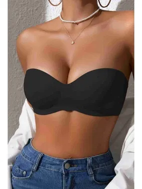 Merry See Merry See Dikişsiz Balensiz Hafif Destekli Parlak Lazer Kesim İzbırakmaz Görünmez Sütyen Siyah - MSB7758-Siyah - Alternatif Görünüm