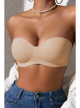 Merry See Dikişsiz Balensiz Hafif Destekli Parlak Lazer Kesim Görünmez Sütyen Merry See MSB7758 TEN - Alternatif Görünüm