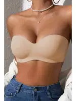 Dikişsiz Balensiz Hafif Destekli Parlak Lazer Kesim Görünmez Sütyen Merry See MSB7758 TEN Ten detay görünüm